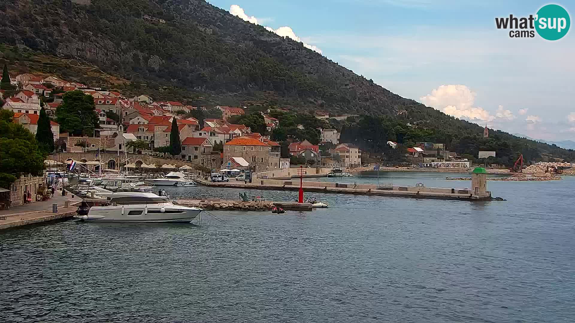 Webcam Bol Centre-Ville & Marina – Vue en direct depuis Bol, île de Brač