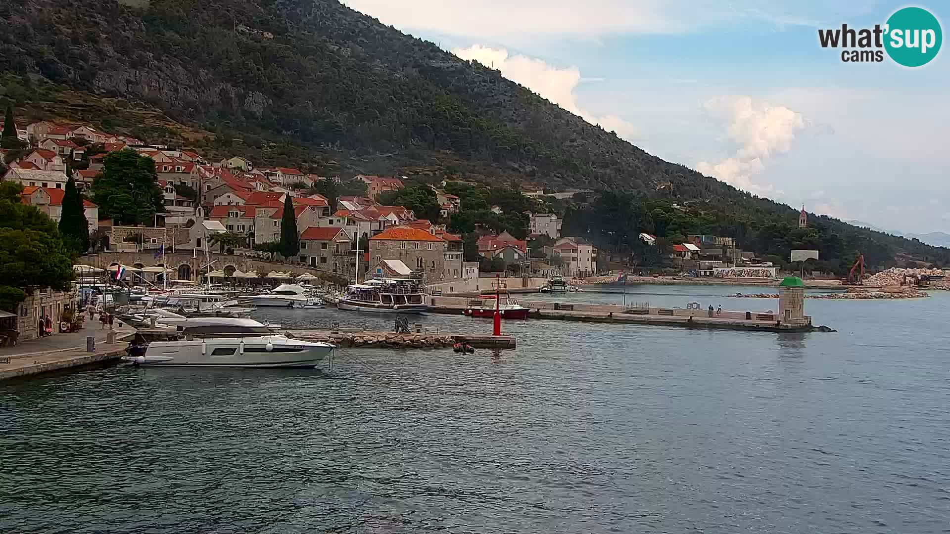 Webcam Bol Centre-Ville & Marina – Vue en direct depuis Bol, île de Brač