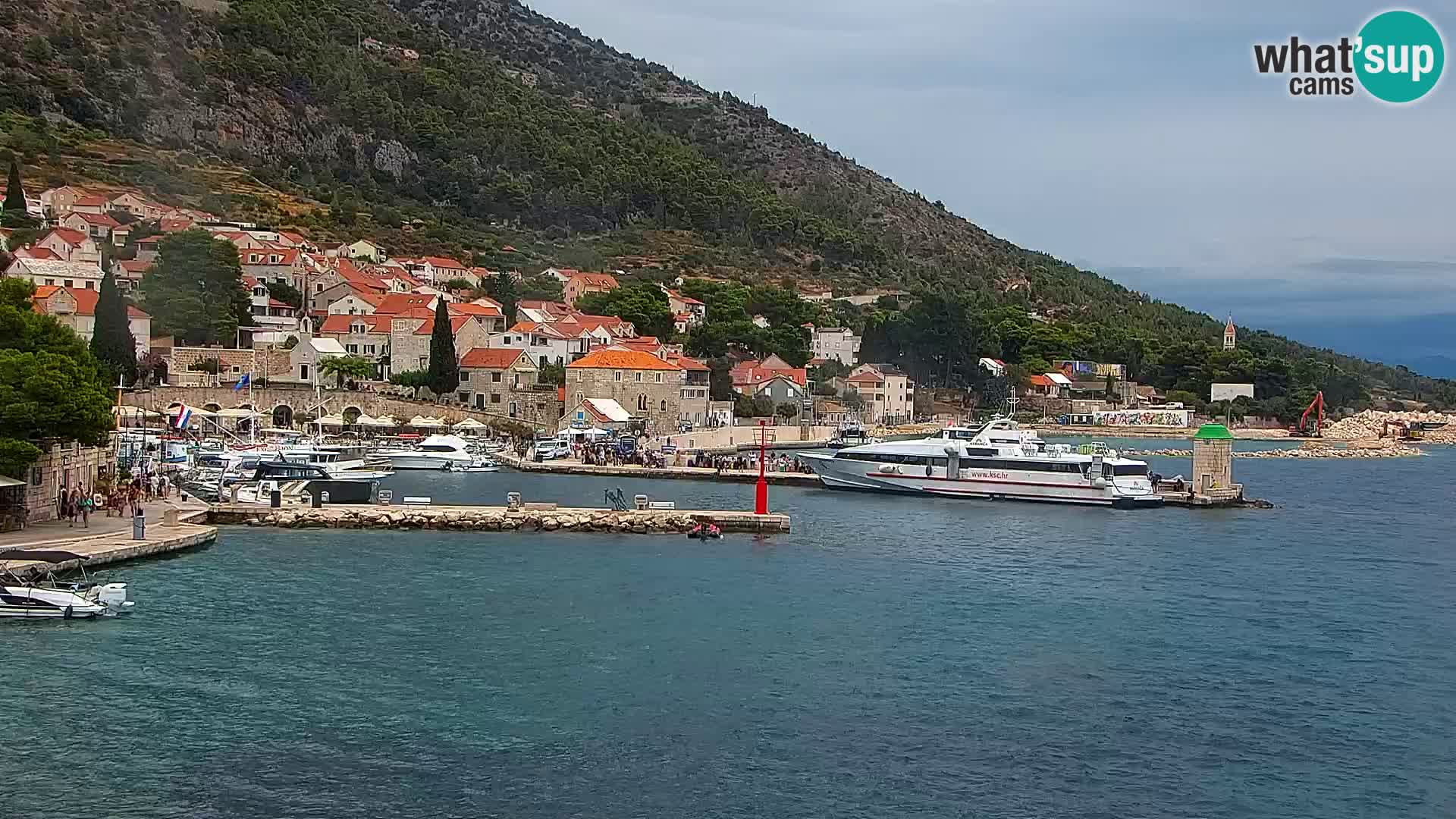 Webcam Bol centre-ville & marina – Vue en direct depuis Bol, île de Brač