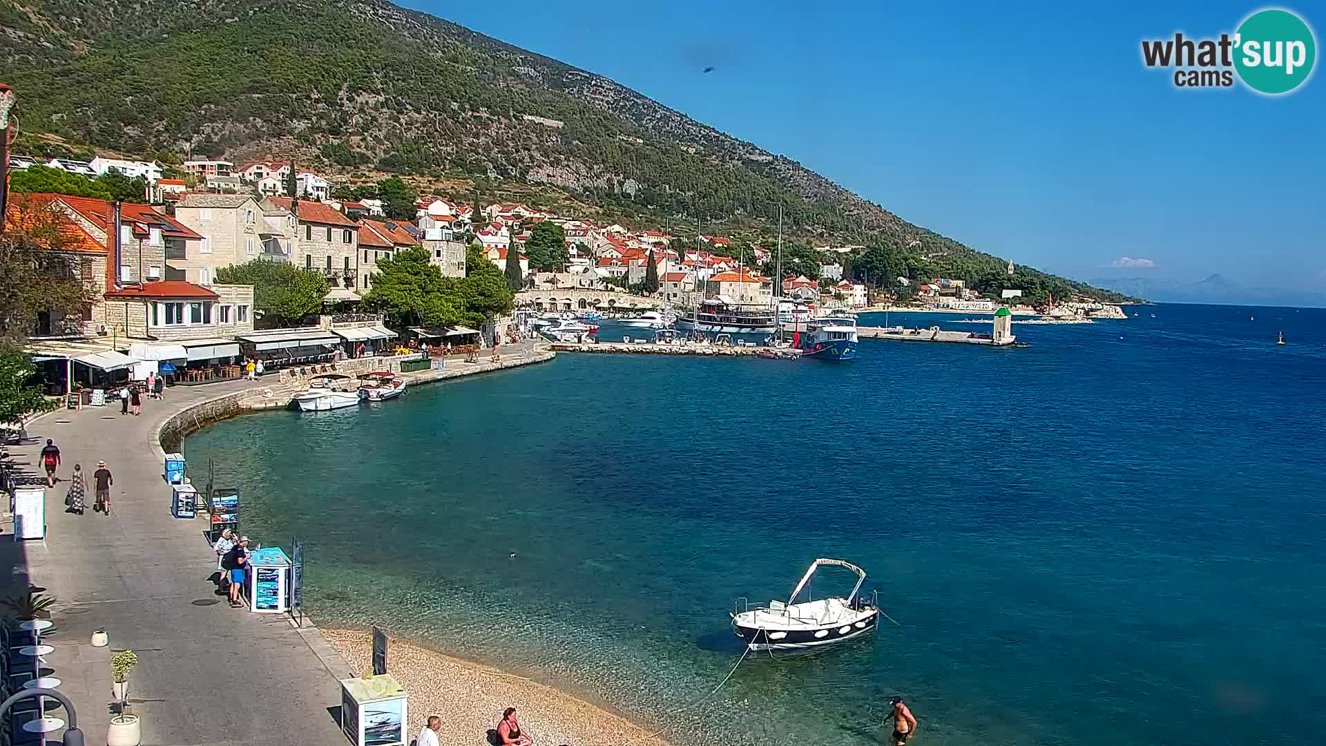 Webcam Bol centre-ville & marina – Vue en direct depuis Bol, île de Brač