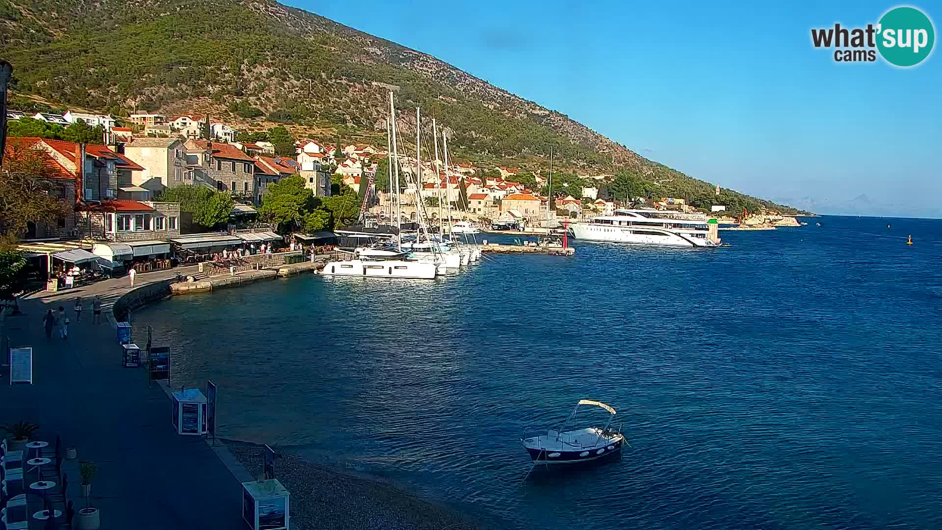 Webcam Bol centre-ville & marina – Vue en direct depuis Bol, île de Brač