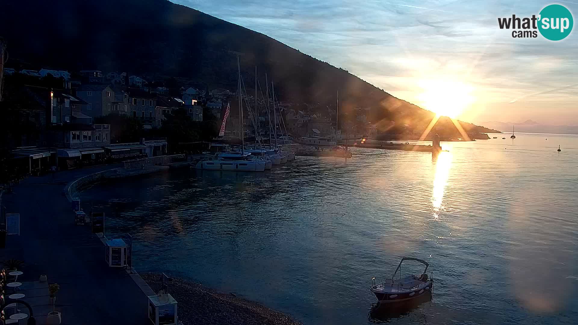 Webcam Bol centre-ville & marina – Vue en direct depuis Bol, île de Brač