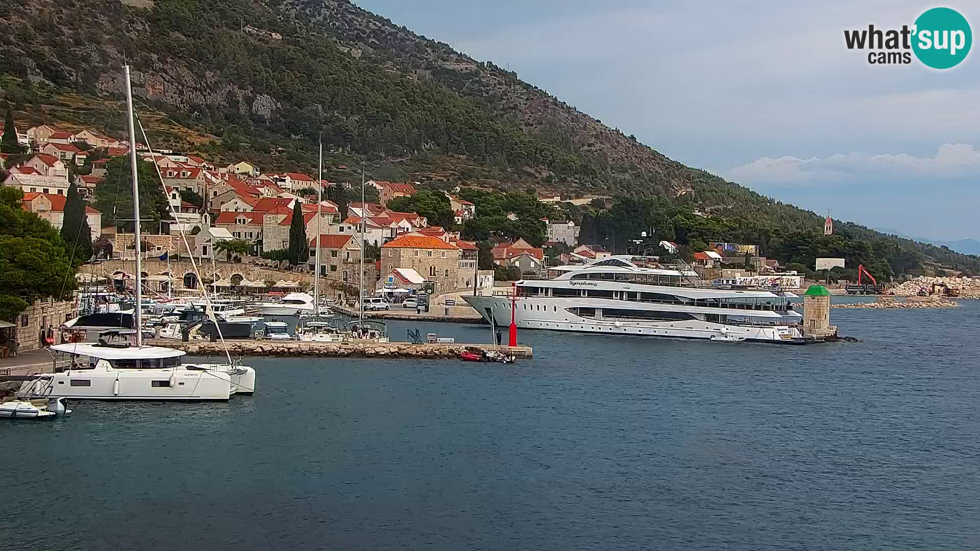 Webcam Bol centre-ville & marina – Vue en direct depuis Bol, île de Brač