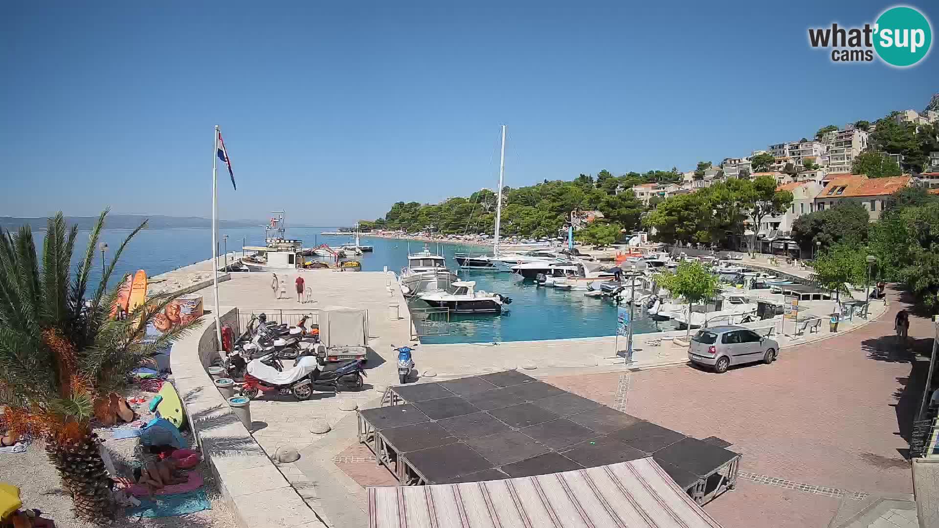 Brela Live webcam – marina – Dalmatia – Croatia