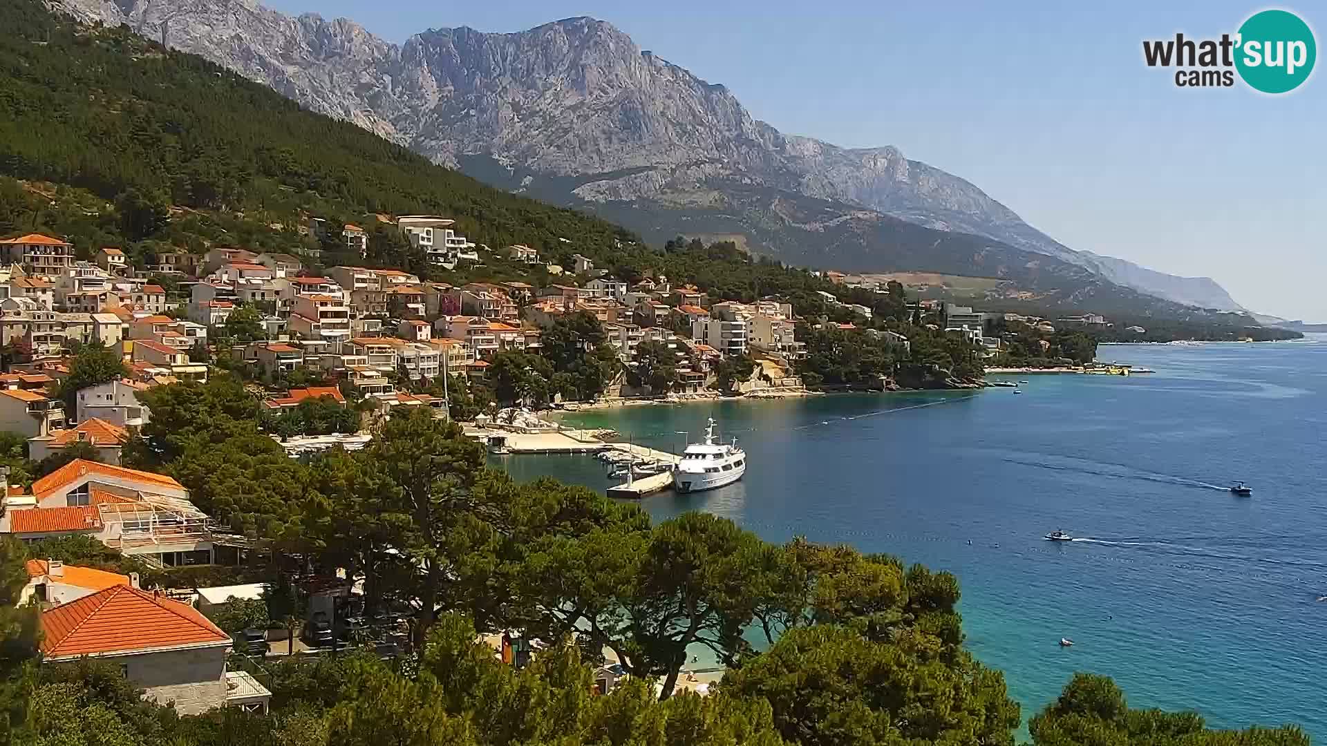 Live webcam Brela – Panorama