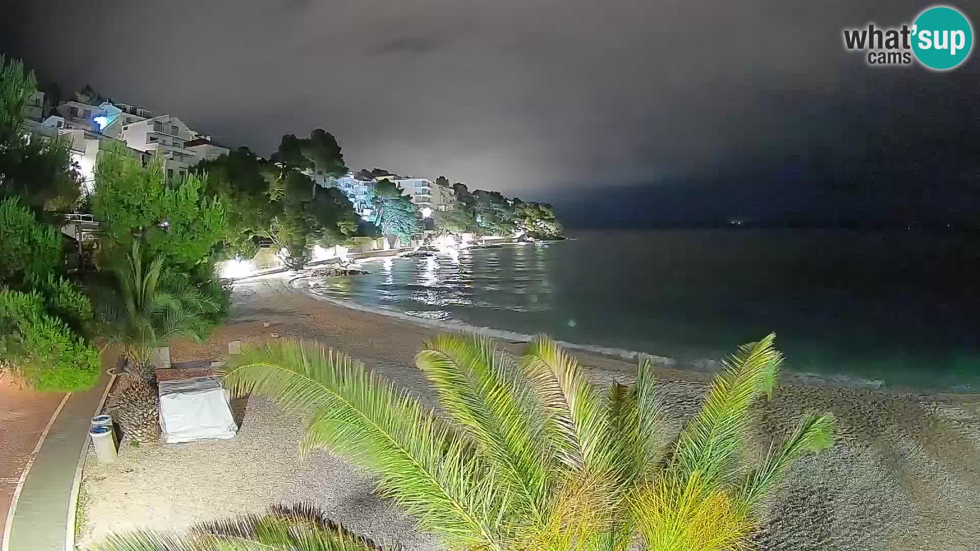 Webcam Plage Lučica Brela – Vue en direct sur la côte adriatique