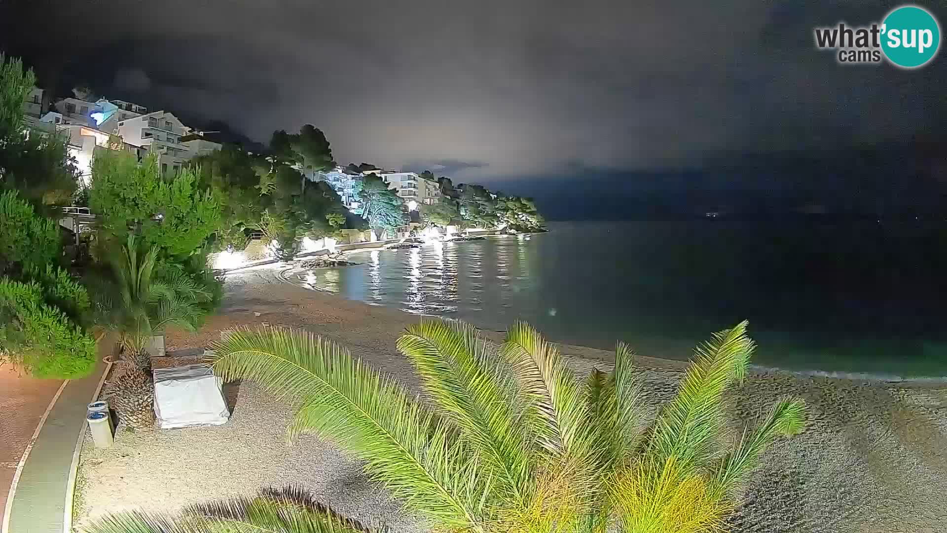 Webcam Playa Lučica Brela – Vista en directo de la costa adriática