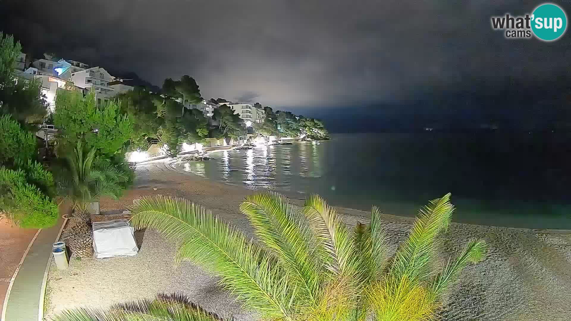 Webcam Spiaggia Lučica Brela – Vista live sulla costa adriatica