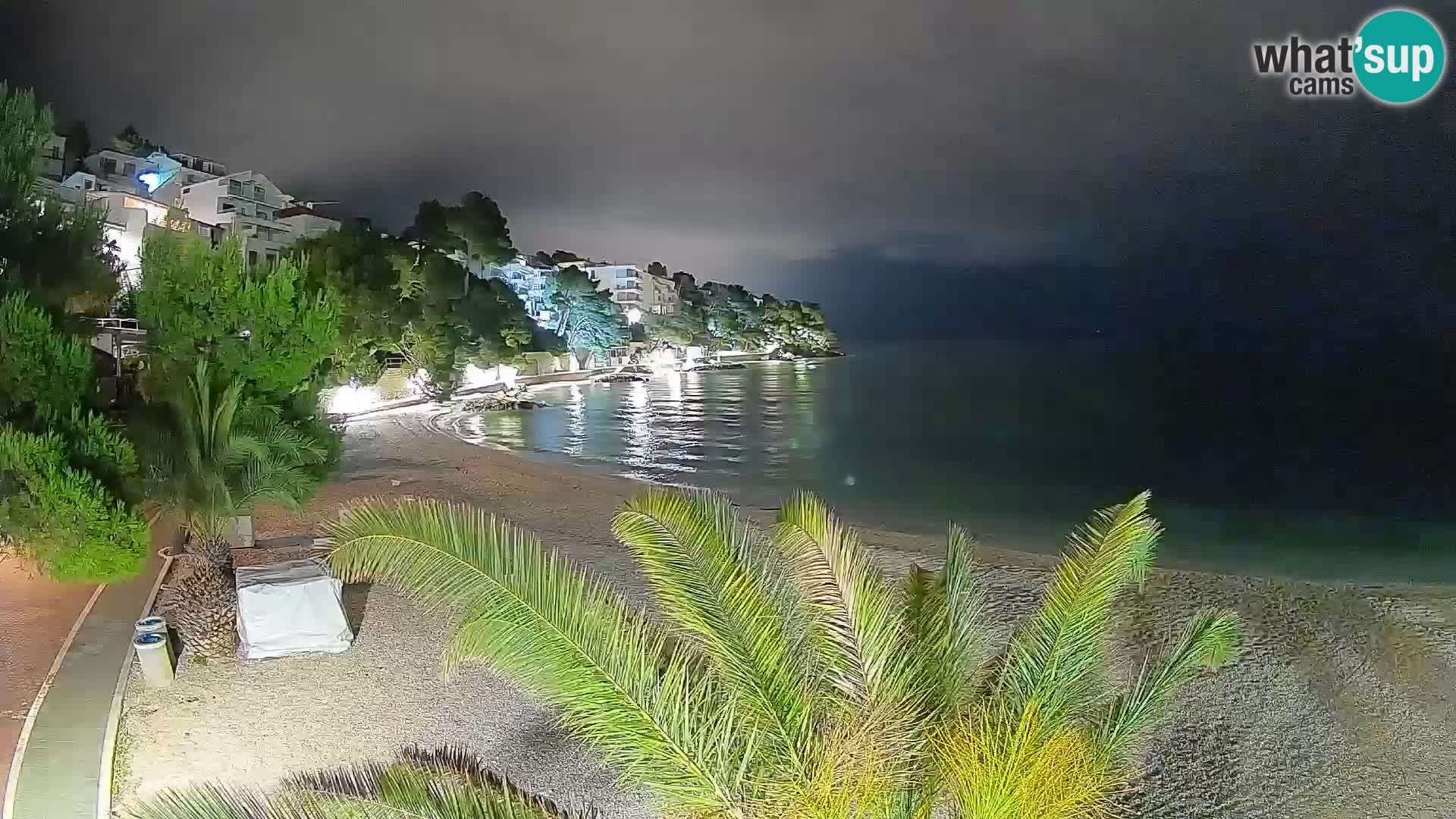 Webcam Plage Lučica Brela – Vue en direct sur la côte adriatique