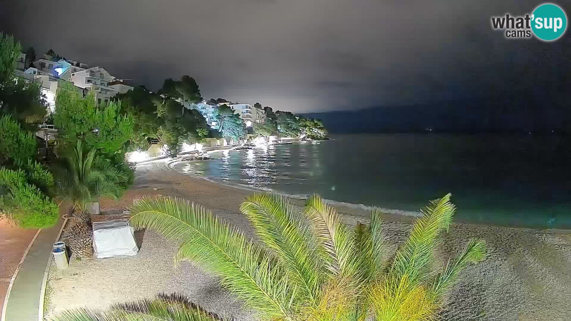 Web kamera Plaža Lučica Brela – Pogled uživo na jadransku obalu