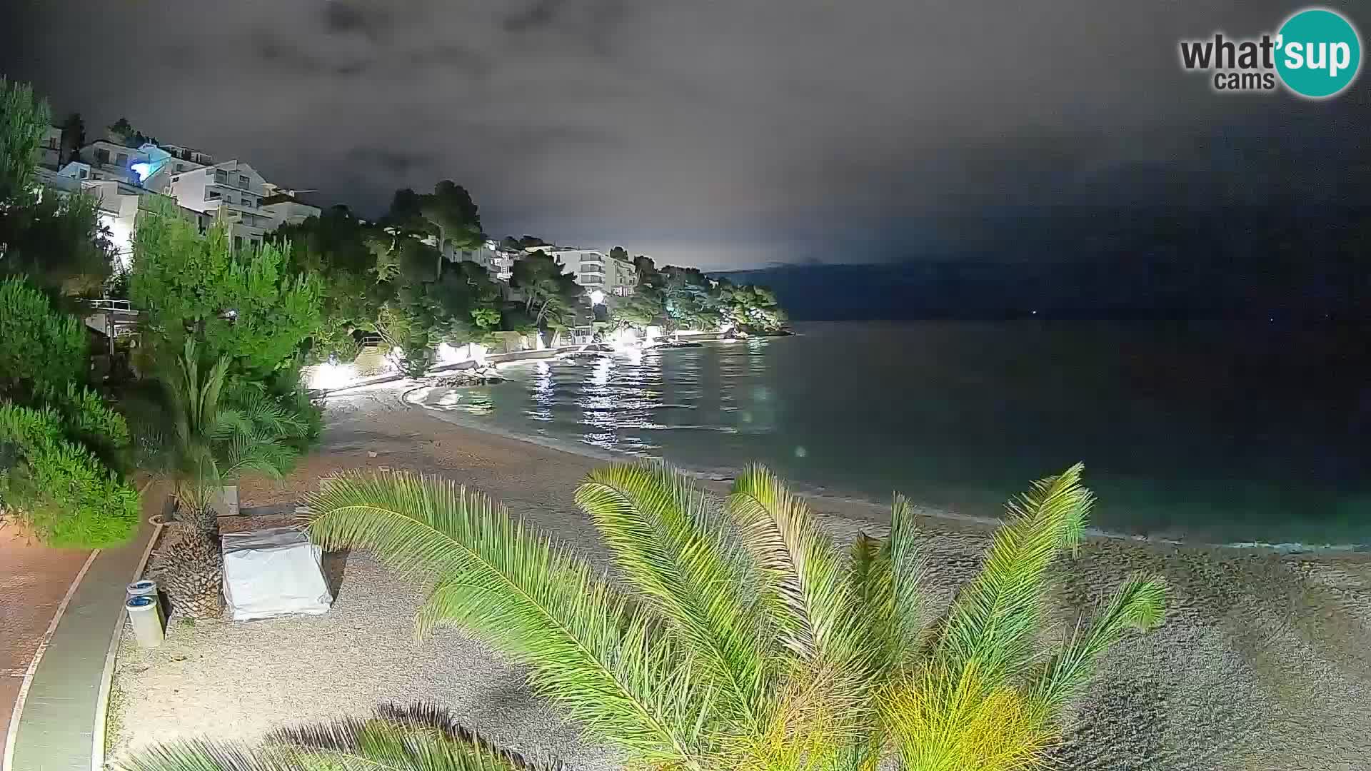 Webcam Lučica Strand Beach Brela – Liveblick von der Adriaküste
