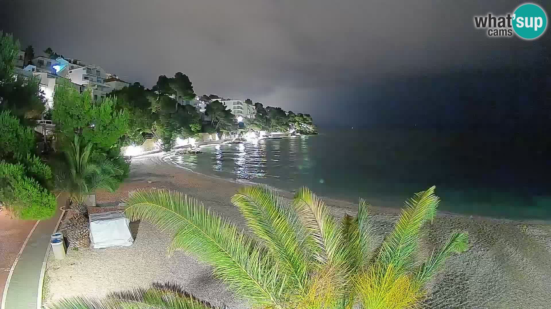 Webcam Spiaggia Lučica Brela – Vista live sulla costa adriatica