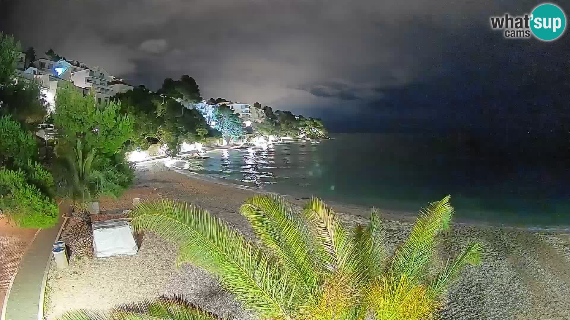 Webcam Plage Lučica Brela – Vue en direct sur la côte adriatique