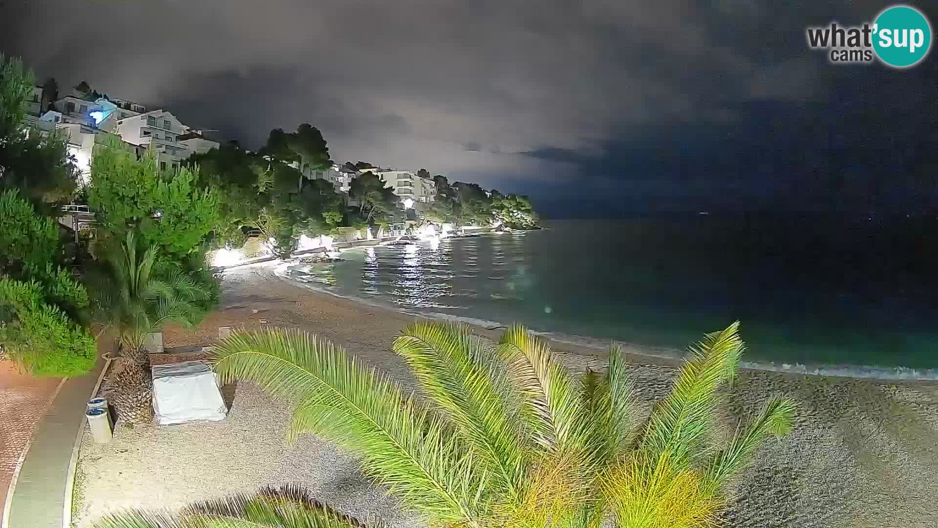 Webcam Plage Lučica Brela – Vue en direct sur la côte adriatique