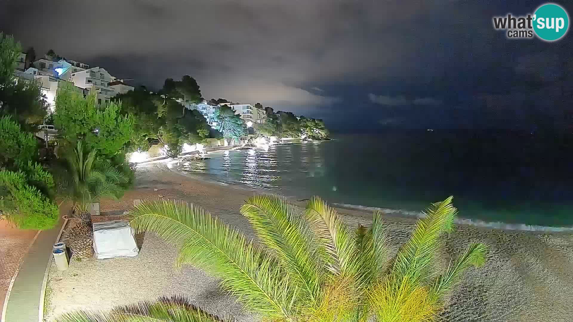 Webcam Lučica Strand Beach Brela – Liveblick von der Adriaküste