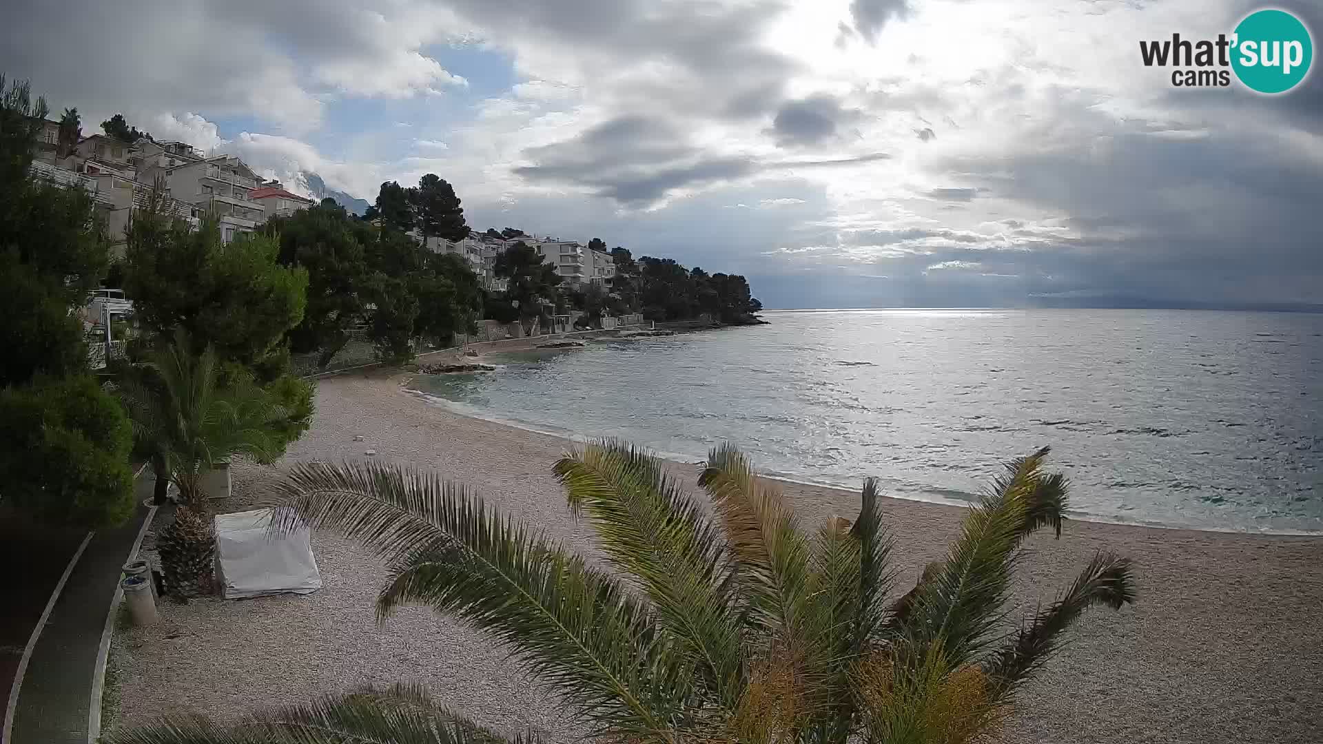 Webcam Plage Lučica Brela – Vue en direct sur la côte adriatique