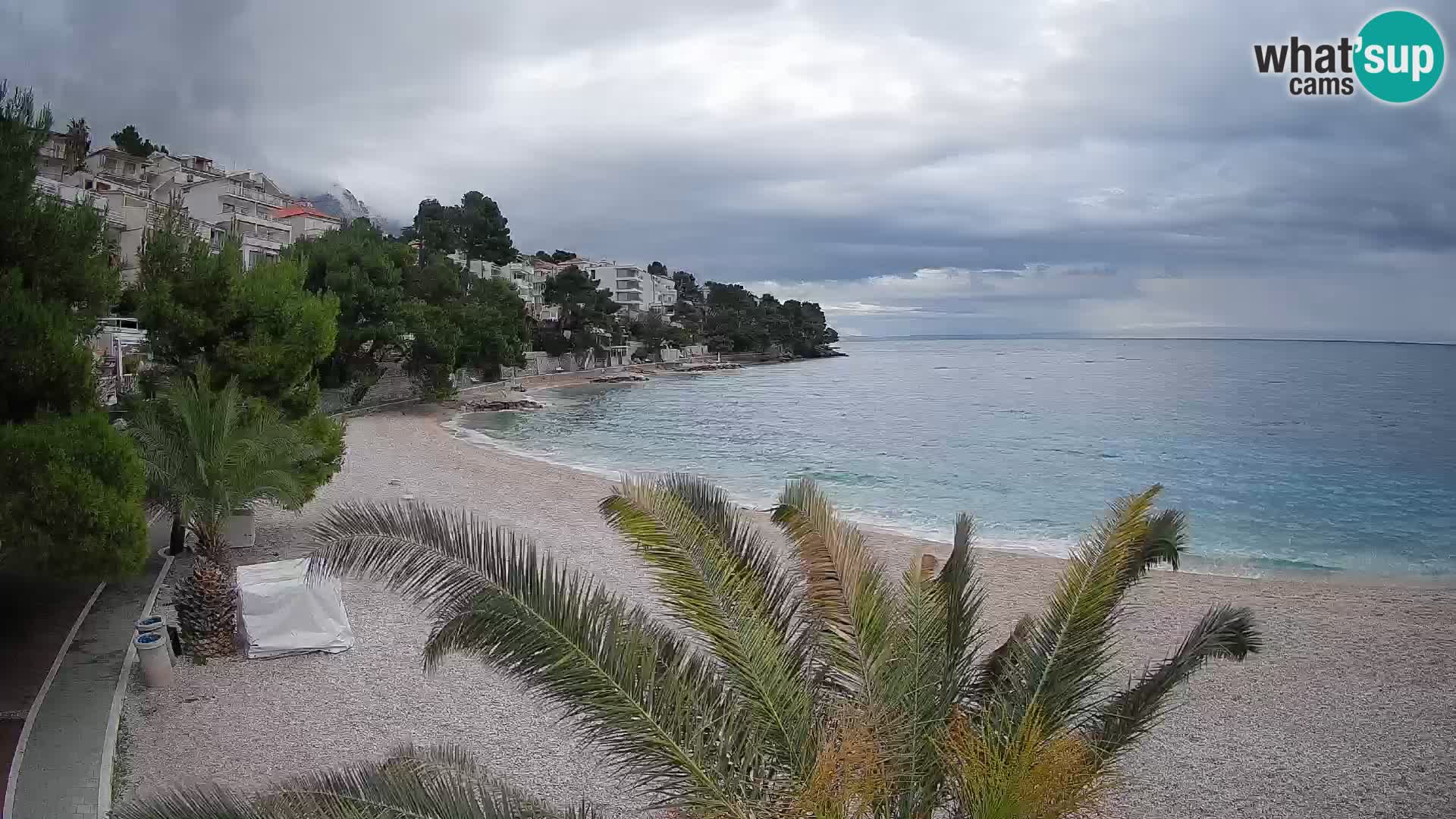 Webcam Playa Lučica Brela – Vista en directo de la costa adriática