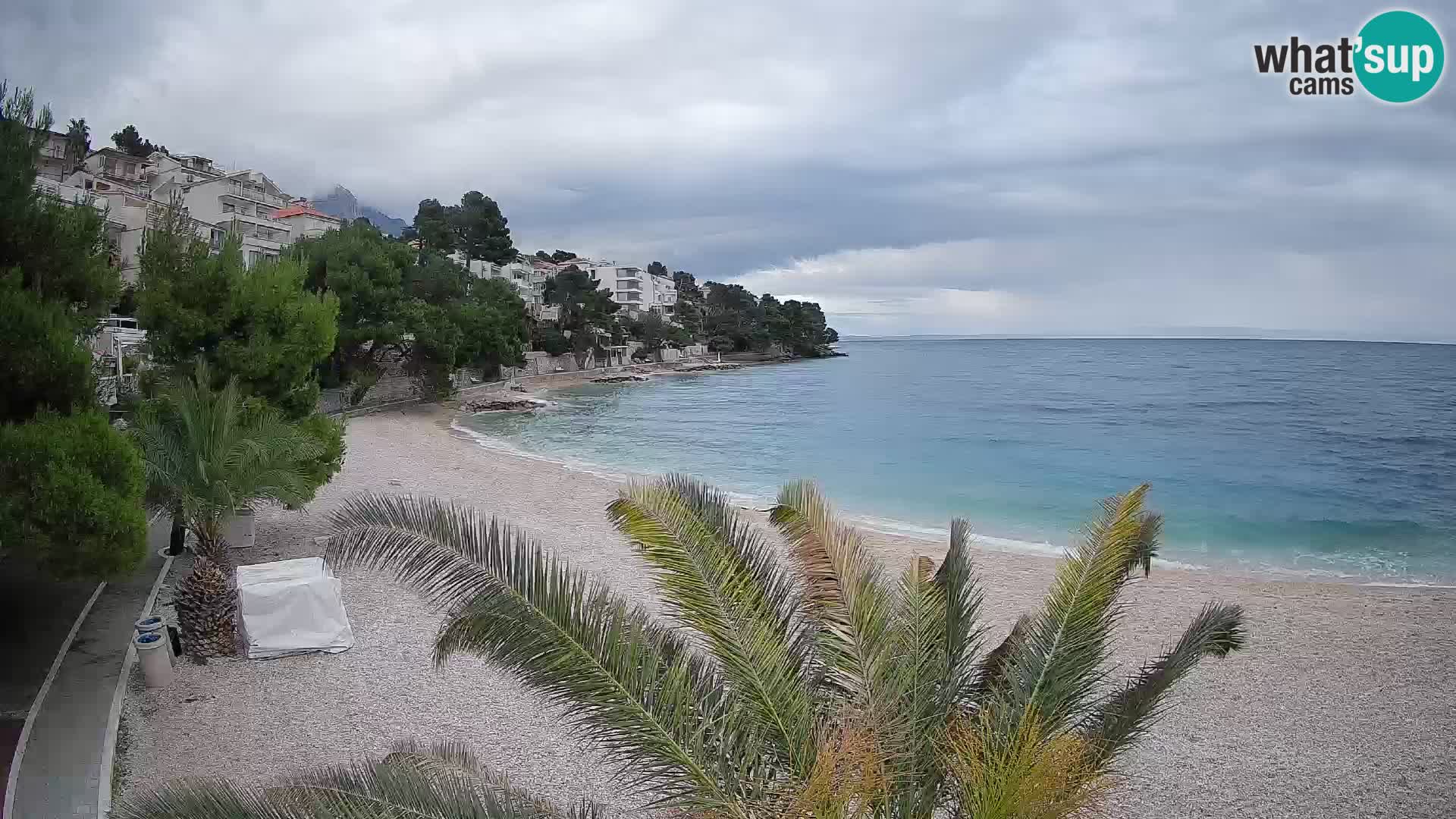 Webcam Spiaggia Lučica Brela – Vista live sulla costa adriatica