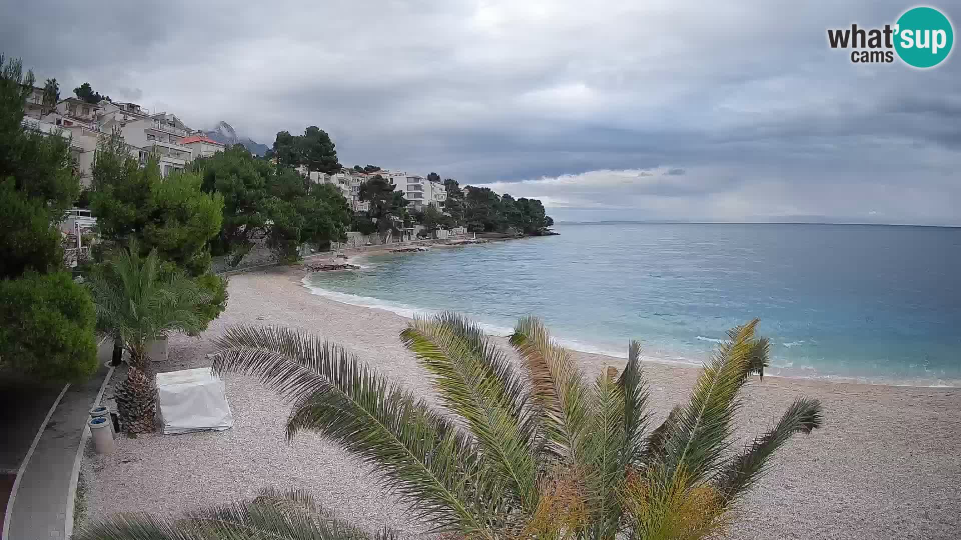 Webcam Spiaggia Lučica Brela – Vista live sulla costa adriatica