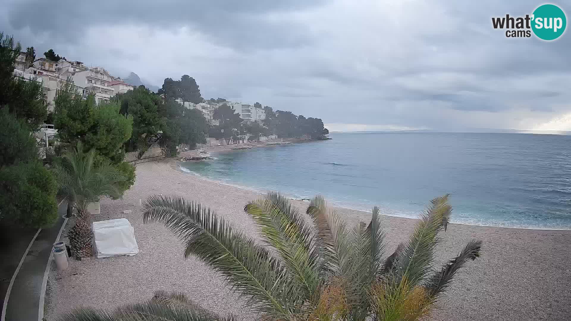 Webcam Spiaggia Lučica Brela – Vista live sulla costa adriatica