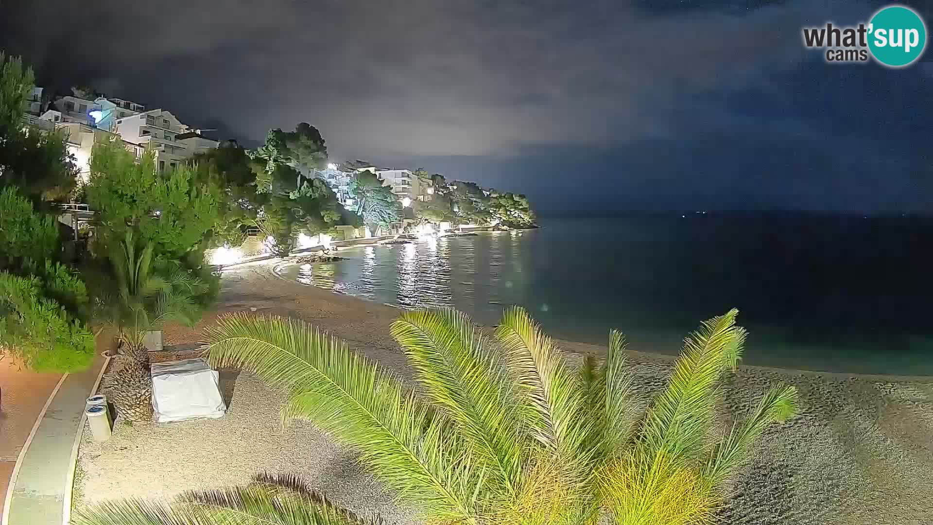 Webcam Plage Lučica Brela – Vue en direct sur la côte adriatique