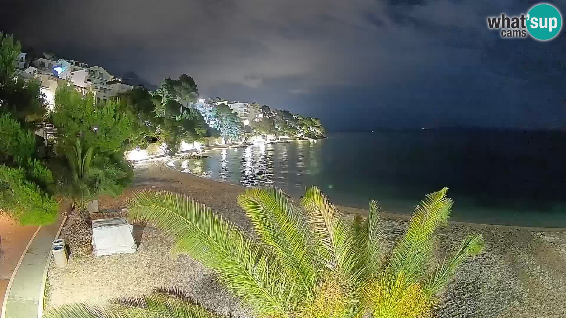 Spletna kamera Plaža Lučica Brela – Pogled v živo na Jadransko obalo