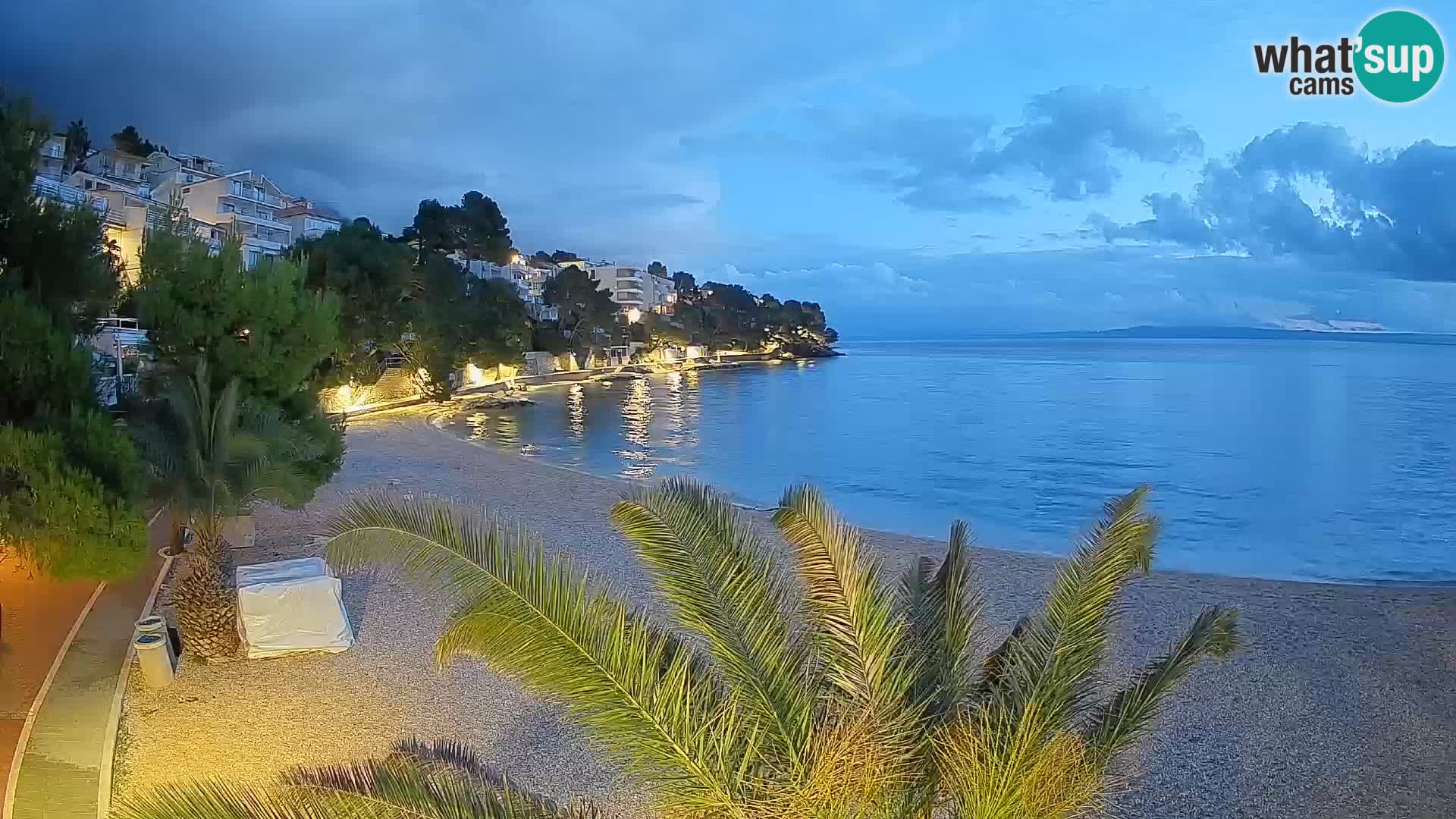 Webcam Lučica Strand Beach Brela – Liveblick von der Adriaküste