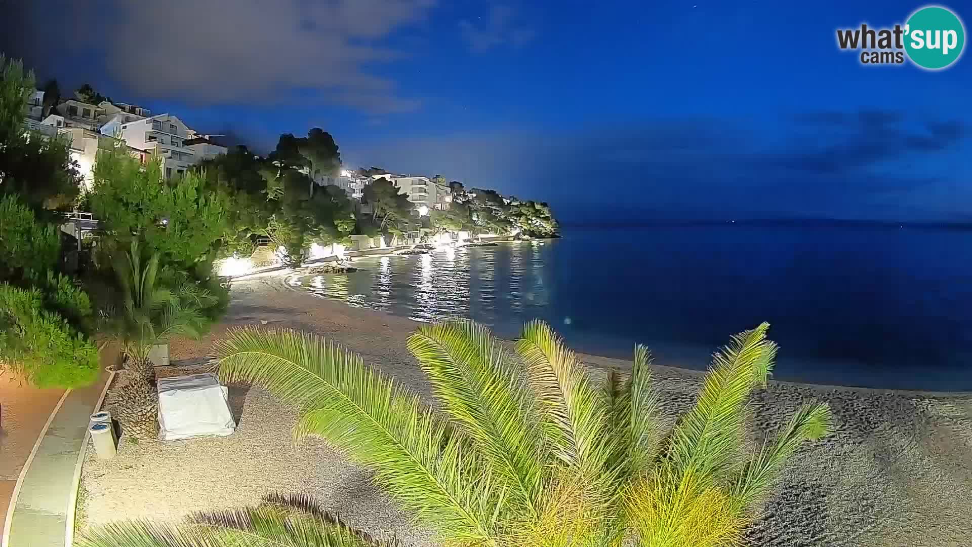 Webcam Spiaggia Lučica Brela – Vista live sulla costa adriatica