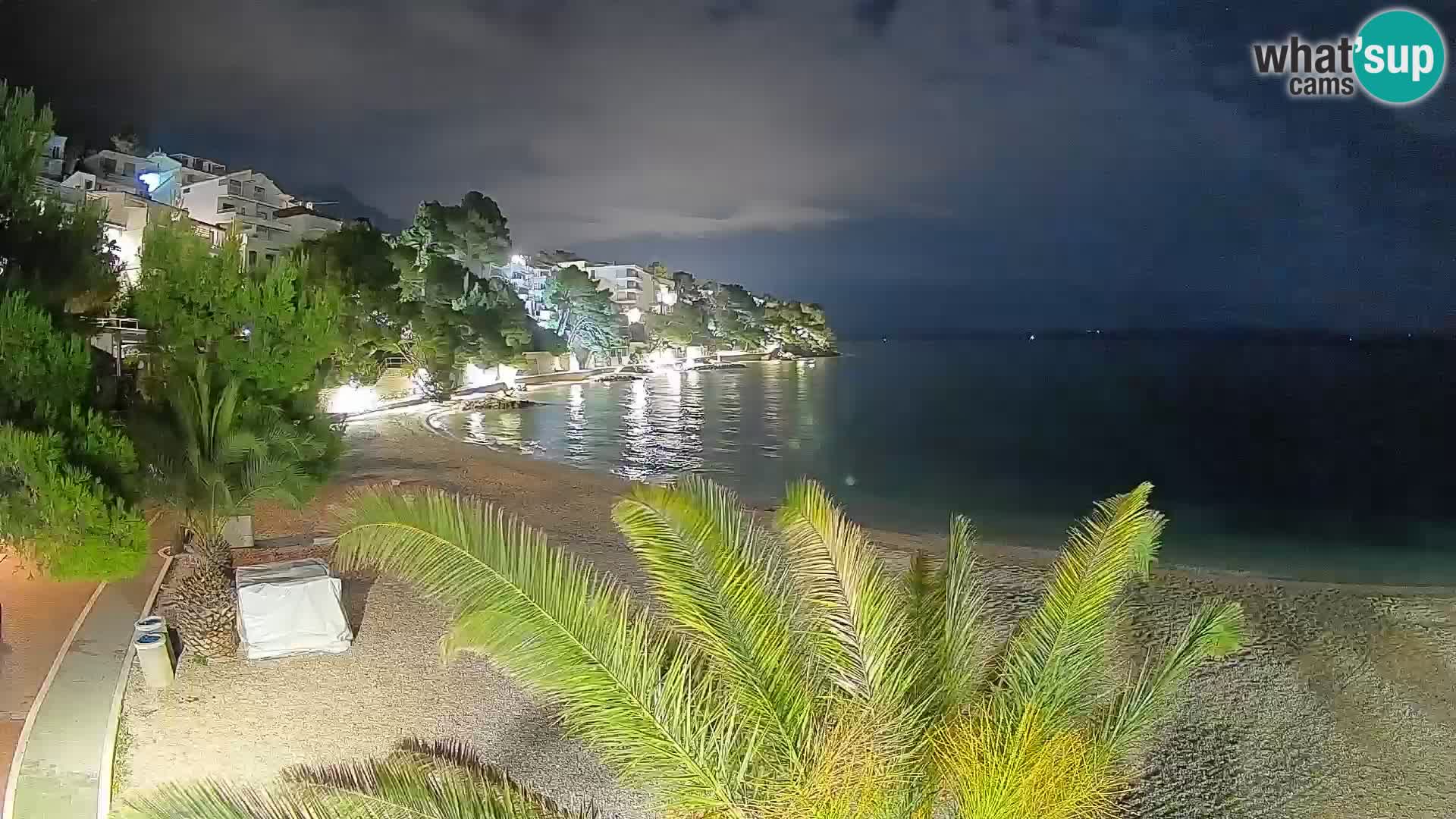 Webcam Plage Lučica Brela – Vue en direct sur la côte adriatique