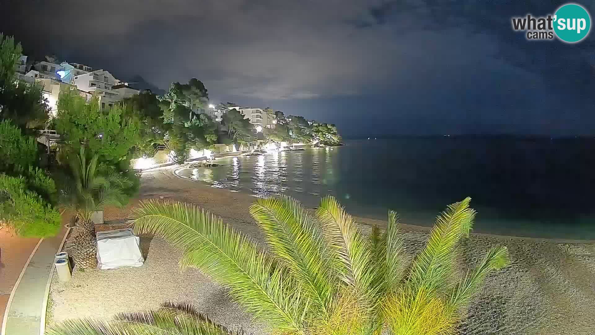 Webcam Plage Lučica Brela – Vue en direct sur la côte adriatique