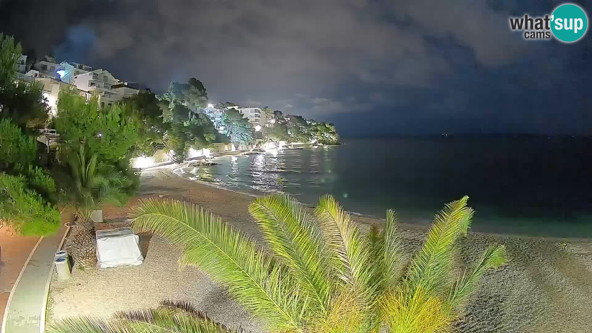 Webcam Lučica Strand Beach Brela – Liveblick von der Adriaküste