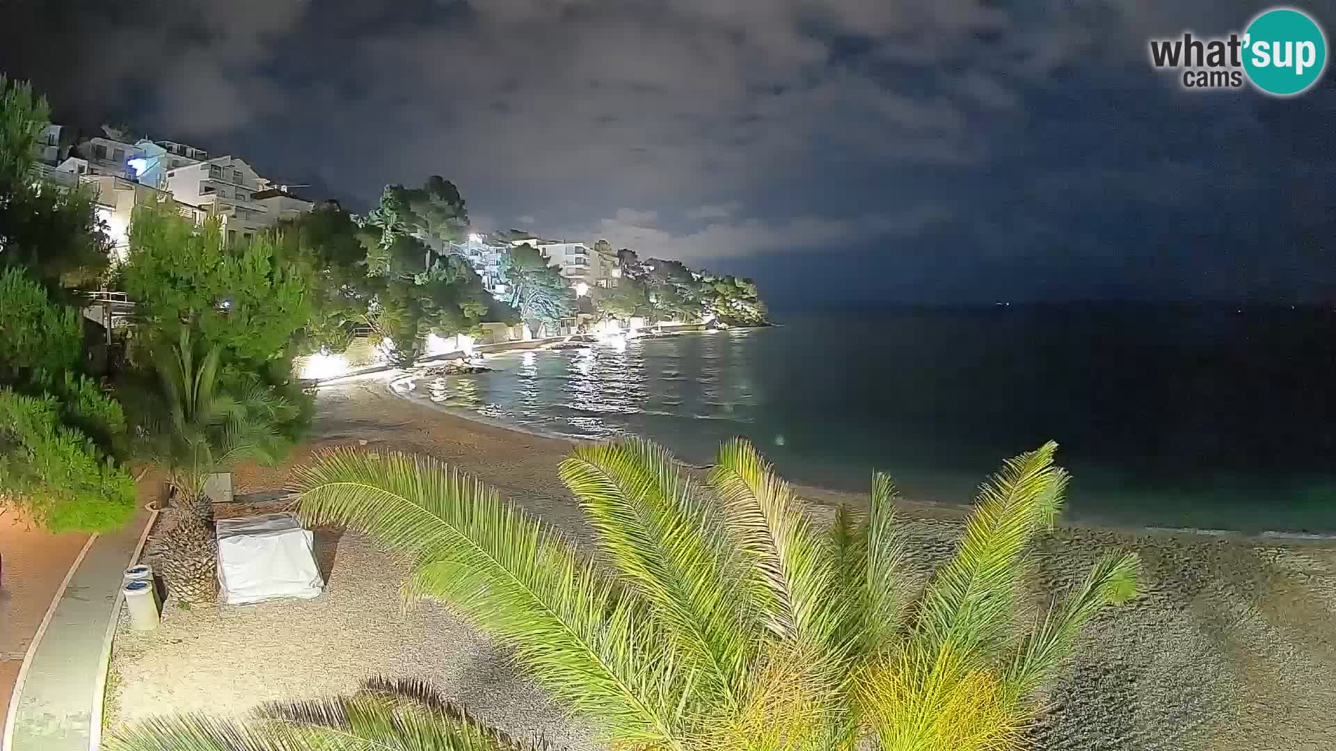 Webcam Spiaggia Lučica Brela – Vista live sulla costa adriatica
