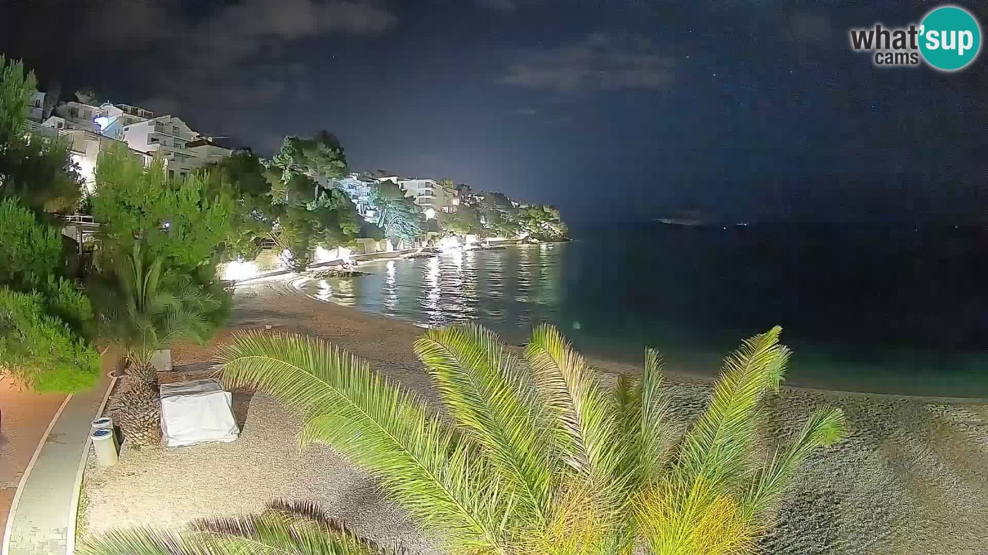 Webcam Spiaggia Lučica Brela – Vista live sulla costa adriatica
