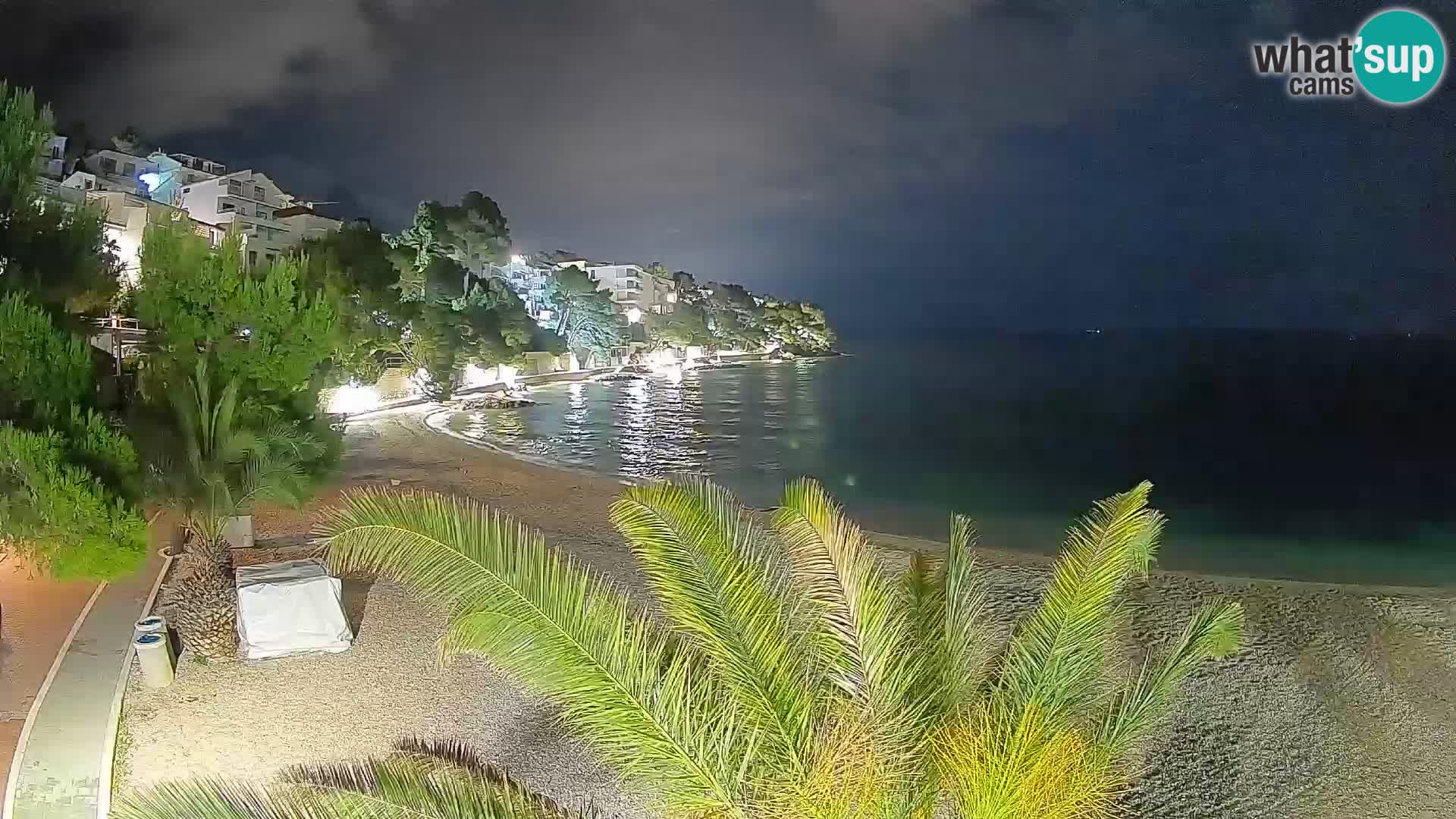 Webcam Plage Lučica Brela – Vue en direct sur la côte adriatique