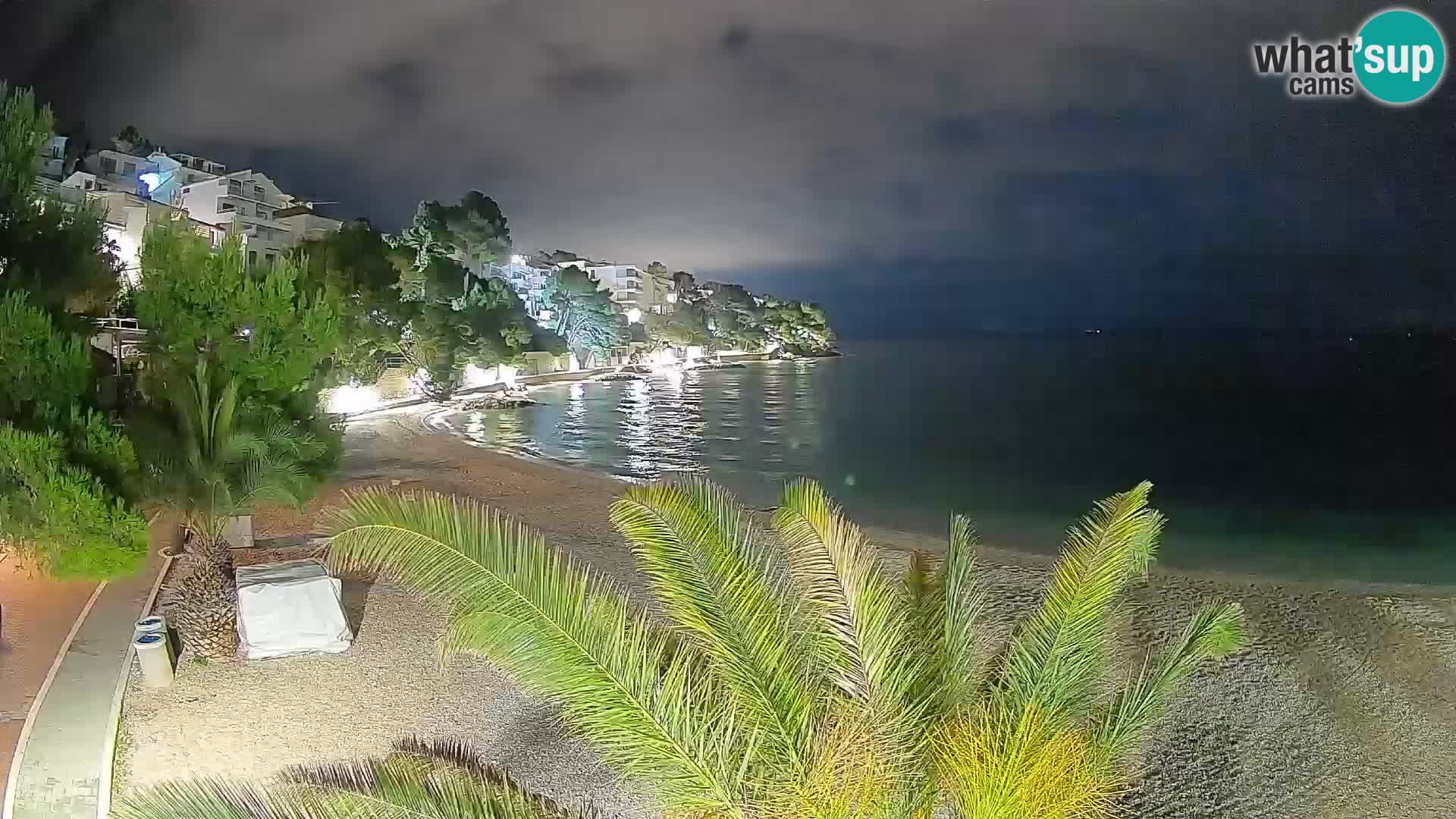 Webcam Lučica Strand Beach Brela – Liveblick von der Adriaküste