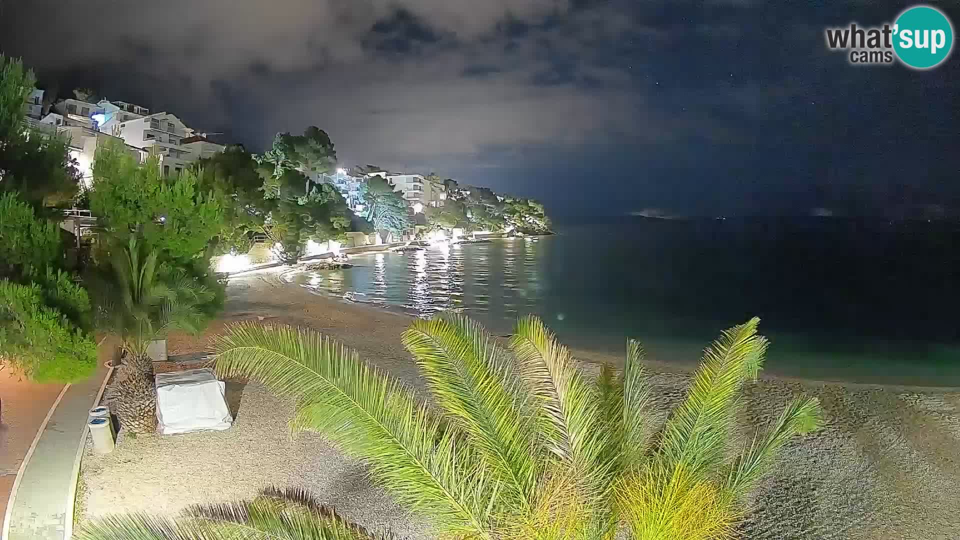 Webcam Lučica Strand Beach Brela – Liveblick von der Adriaküste