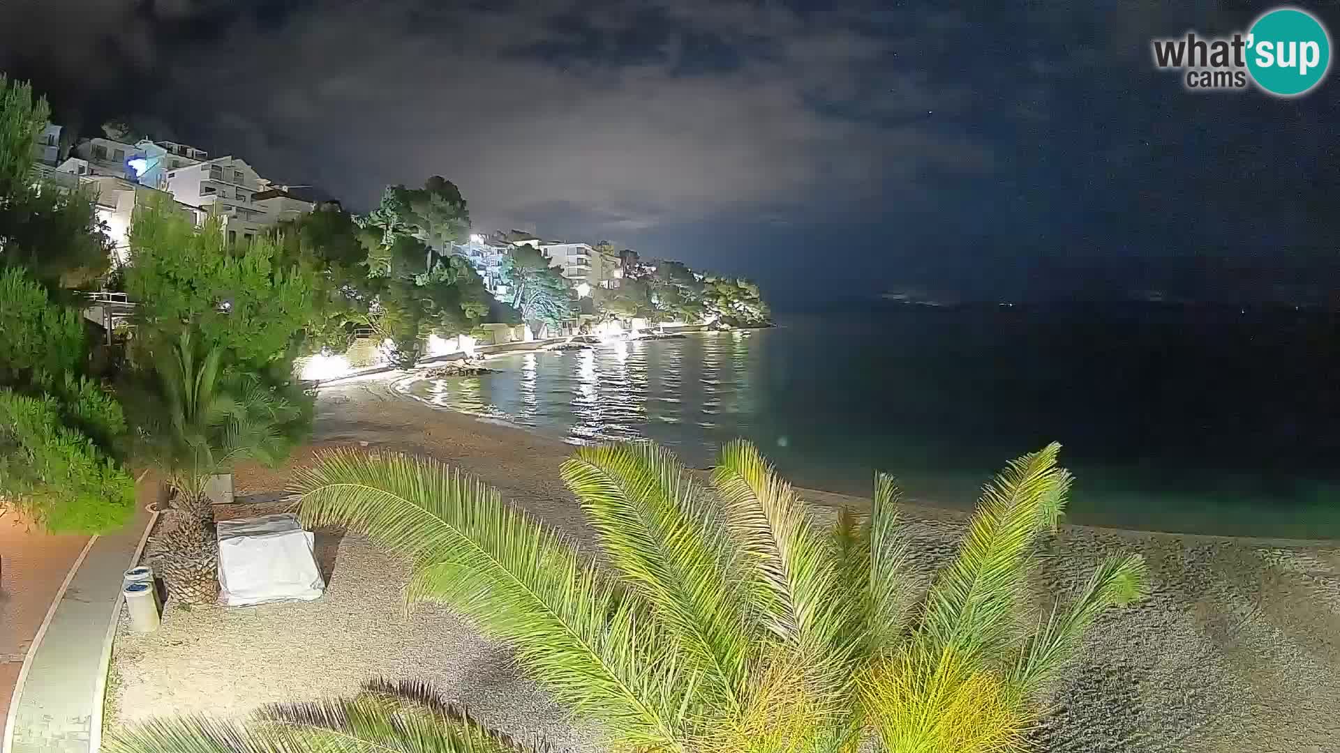 Webcam Plage Lučica Brela – Vue en direct sur la côte adriatique