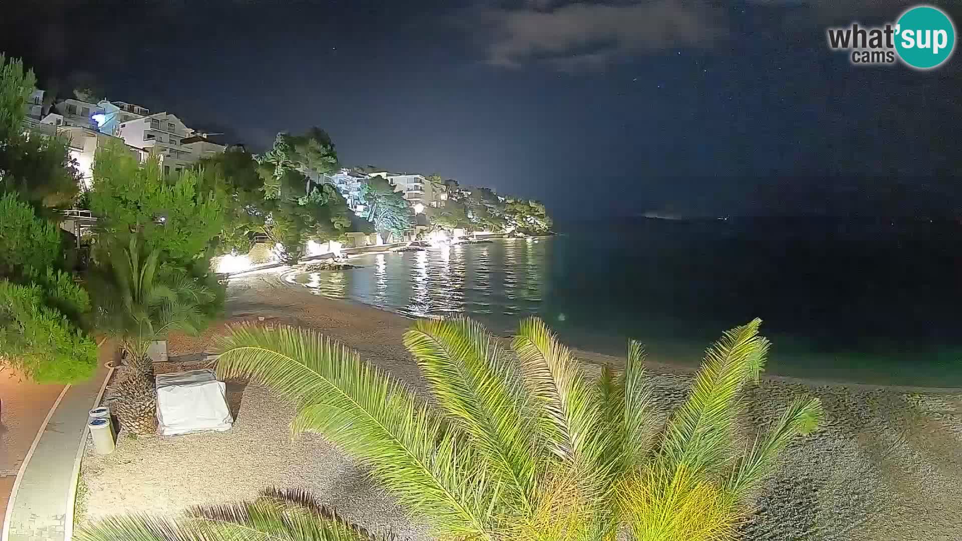 Webcam Plage Lučica Brela – Vue en direct sur la côte adriatique