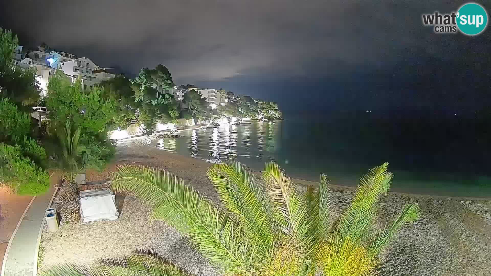 Web kamera Plaža Lučica Brela – Pogled uživo na jadransku obalu