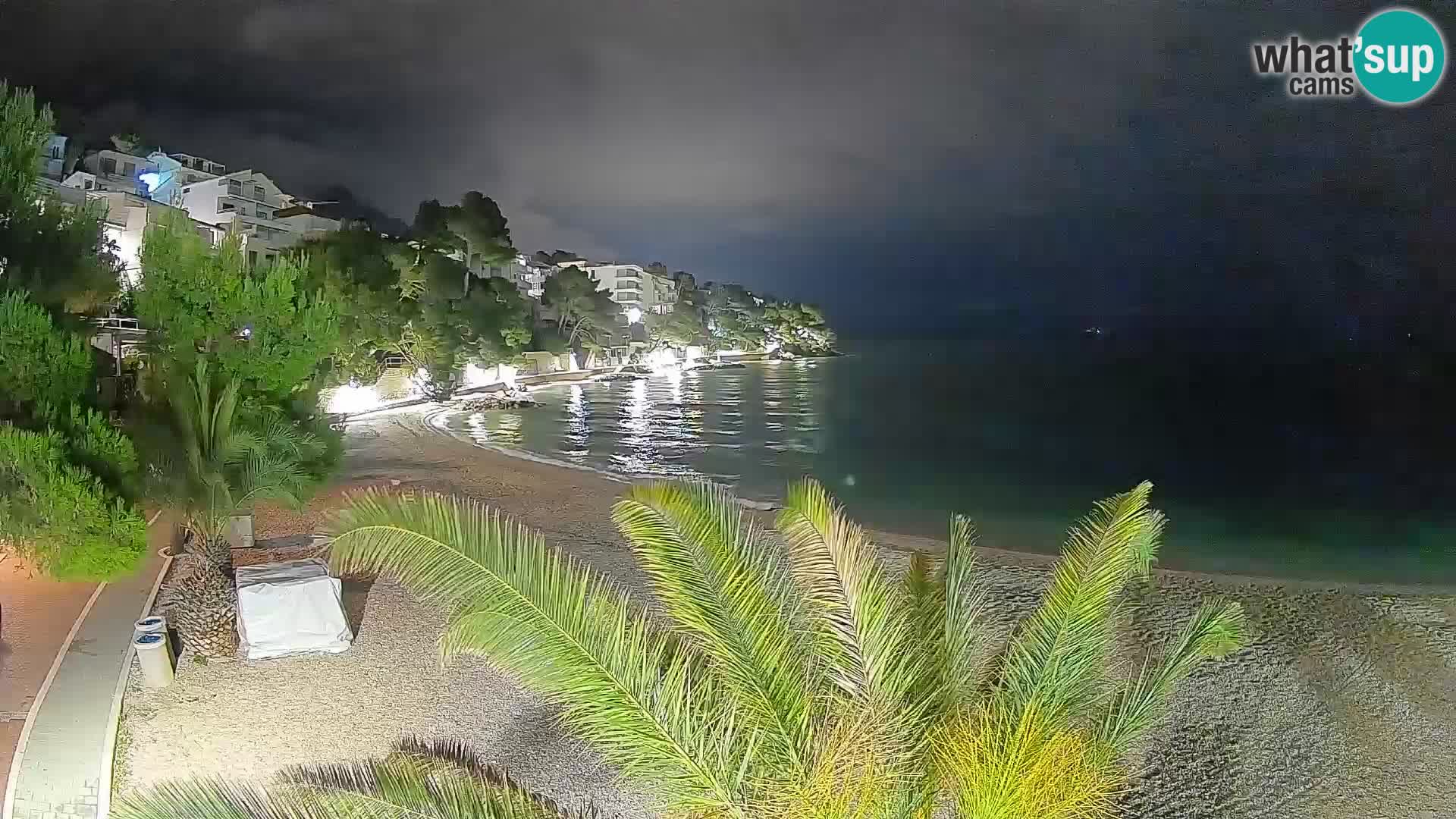 Webcam Plage Lučica Brela – Vue en direct sur la côte adriatique