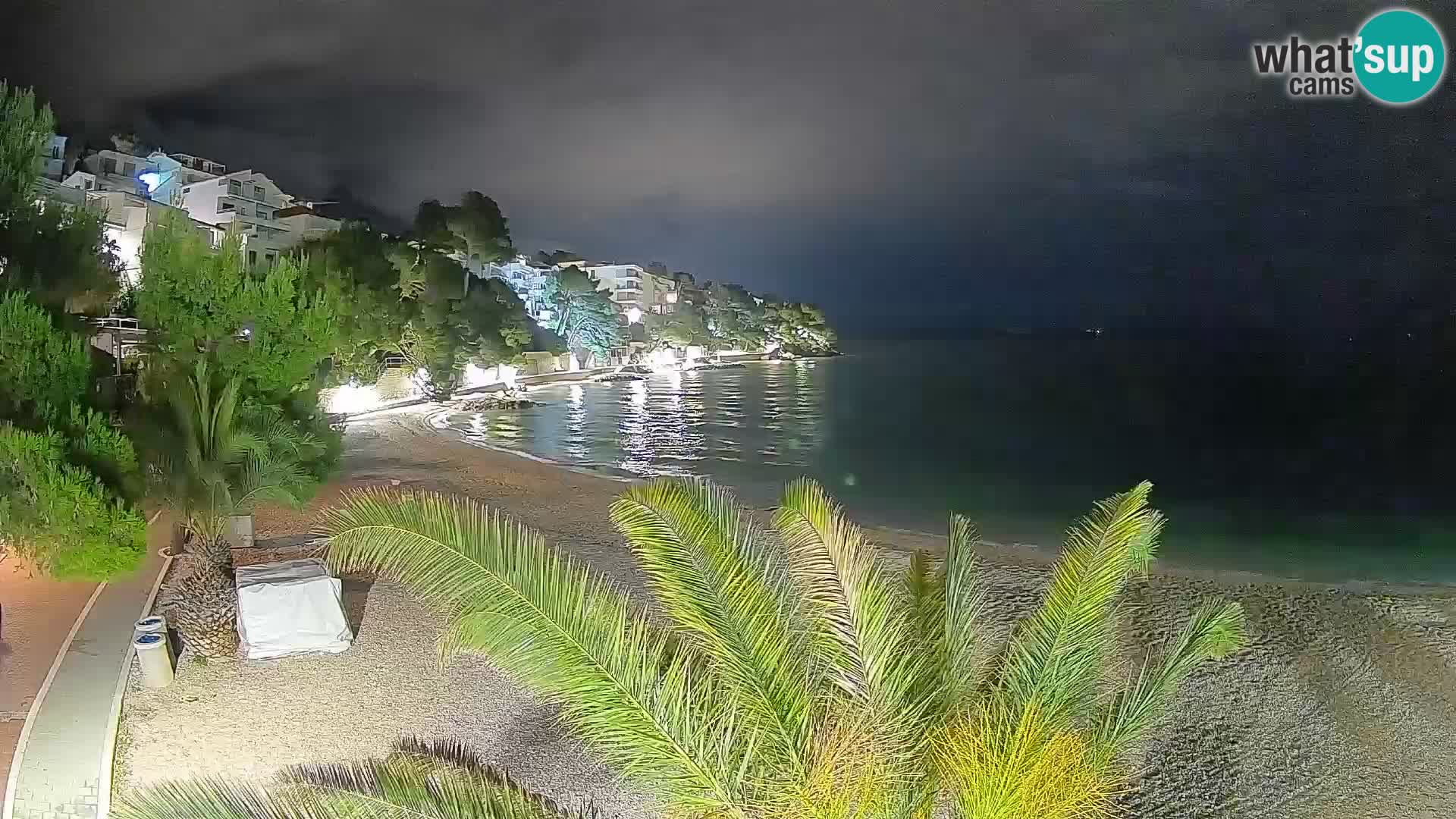 Spletna kamera Plaža Lučica Brela – Pogled v živo na Jadransko obalo