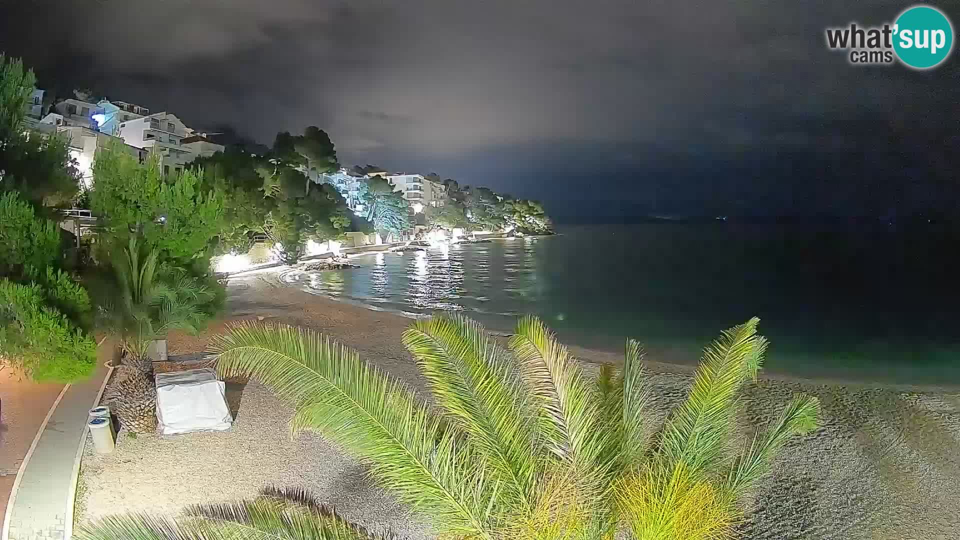 Webcam Spiaggia Lučica Brela – Vista live sulla costa adriatica