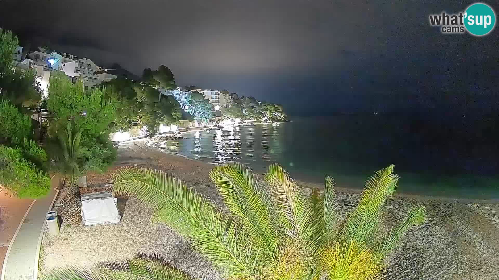 Webcam Plage Lučica Brela – Vue en direct sur la côte adriatique