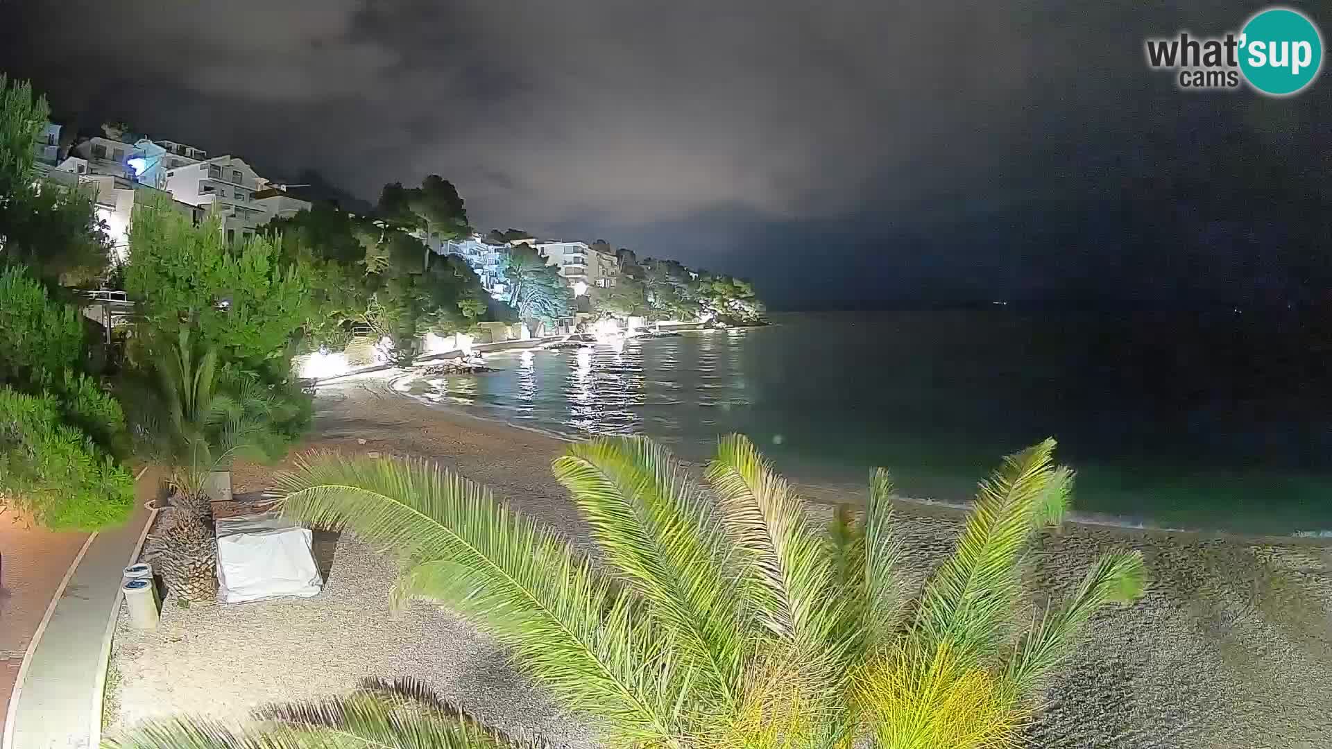 Webcam Spiaggia Lučica Brela – Vista live sulla costa adriatica