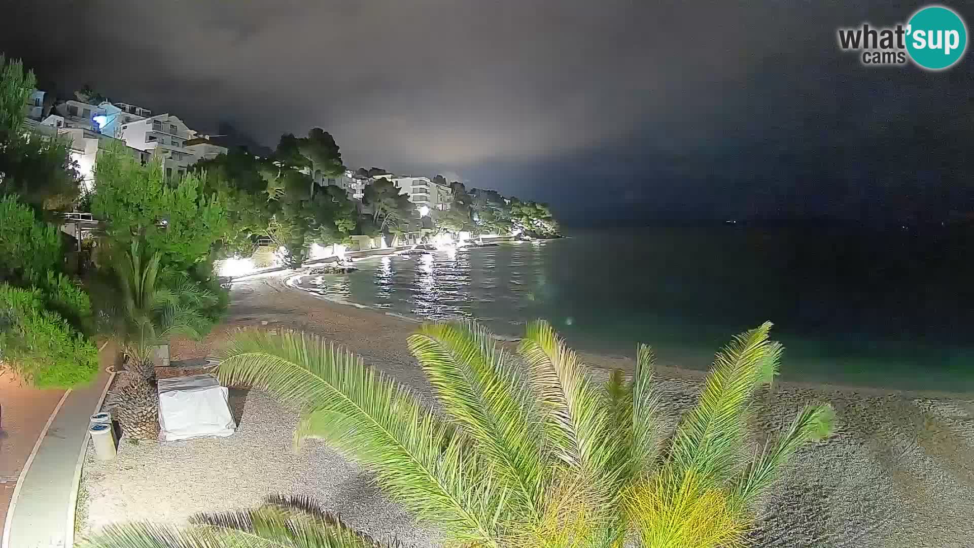 Webcam Playa Lučica Brela – Vista en directo de la costa adriática