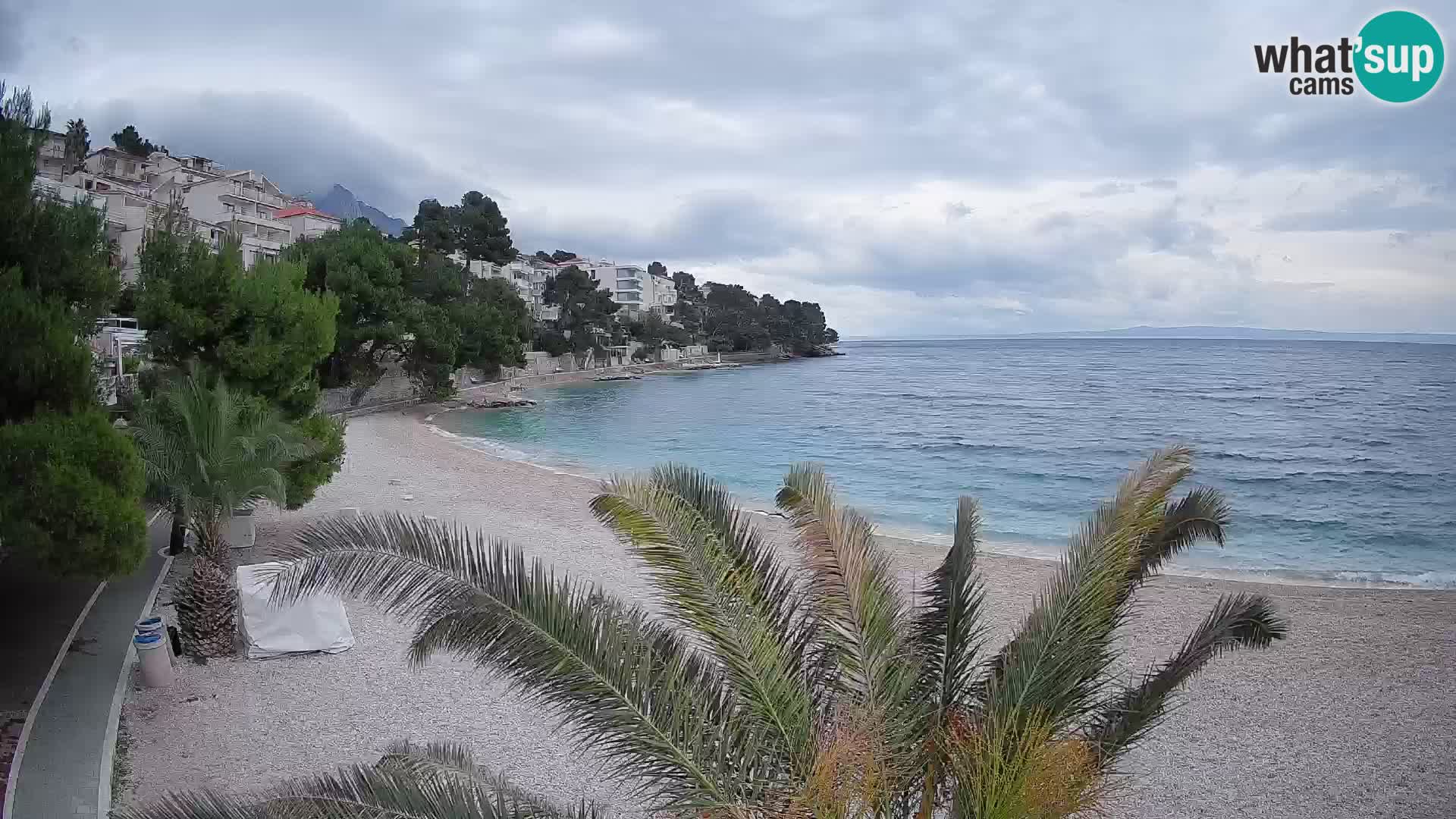 Webcam Playa Lučica Brela – Vista en directo de la costa adriática