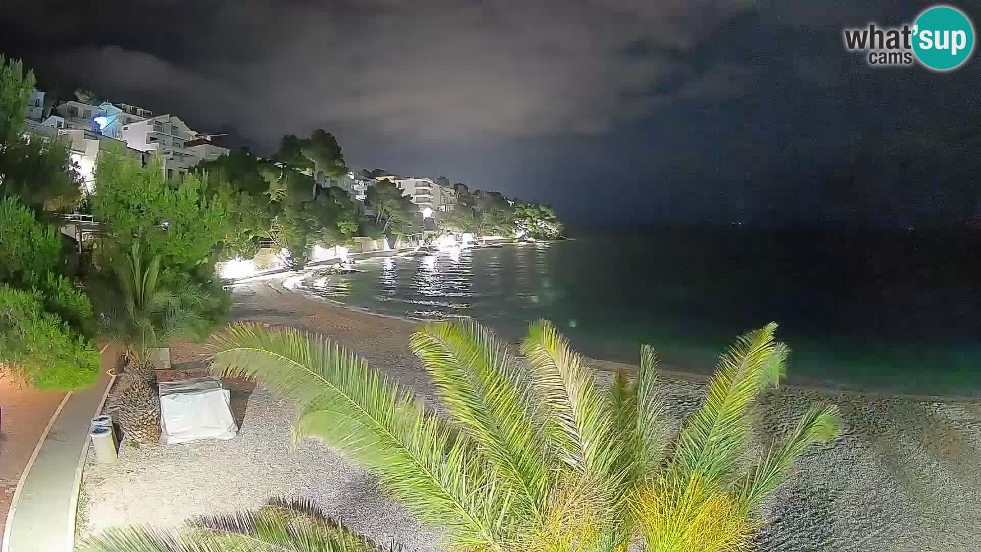 Webcam Lučica Strand Beach Brela – Liveblick von der Adriaküste