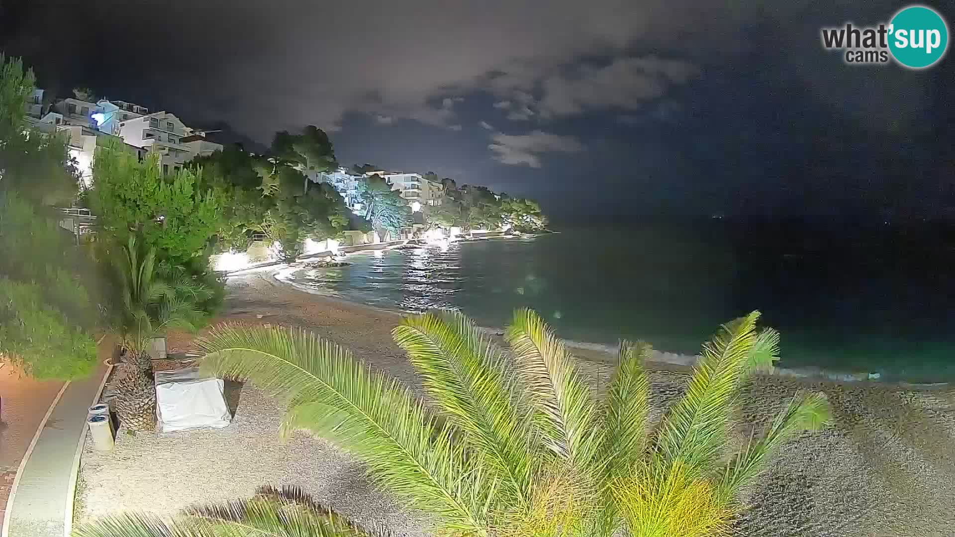 Webcam Plage Lučica Brela – Vue en direct sur la côte adriatique