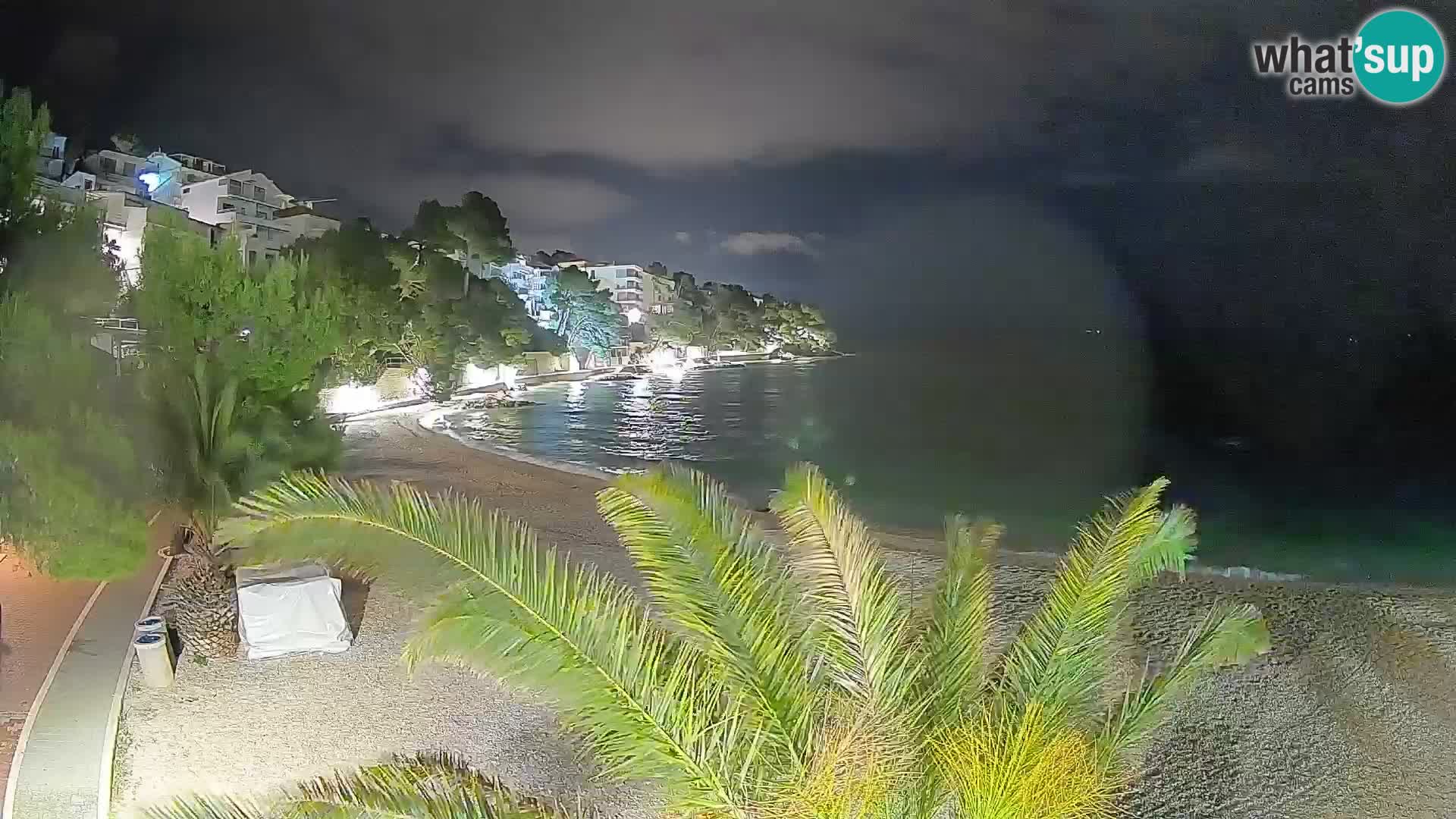Webcam Lučica Strand Beach Brela – Liveblick von der Adriaküste