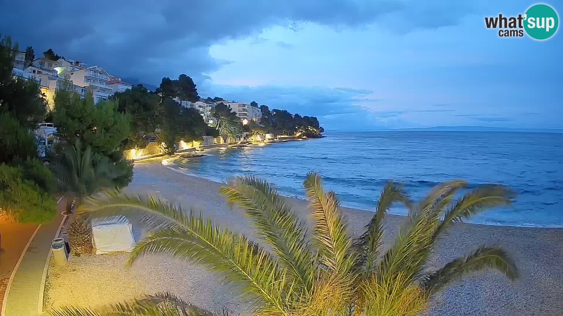 Webcam Playa Lučica Brela – Vista en directo de la costa adriática